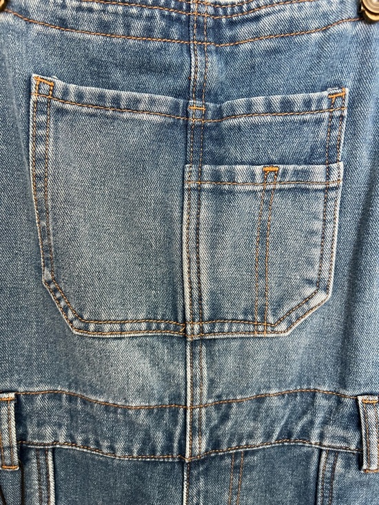 Fashion Nova NO LIMITS SEAMED UTILITY
DENIM OVERALLS NWT Size S - Picture 6 of 9